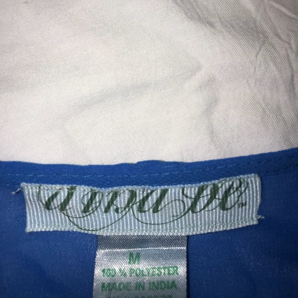 Blue Dina Be Blouse with Gold Beads - Picture 4 of 4